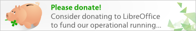 Please donate! Consider donating to LibreOffice to fund our operational running...